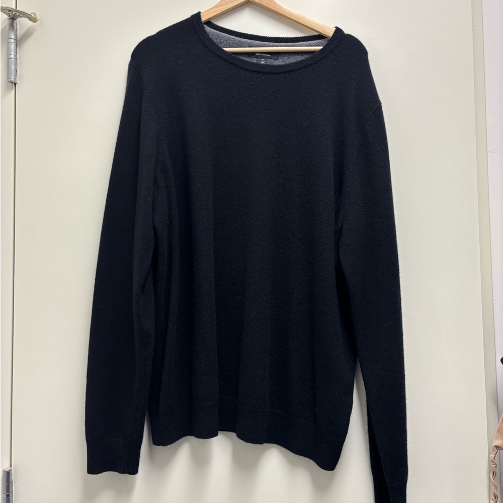 Cashmere Crewneck Sweater black caviar size xl